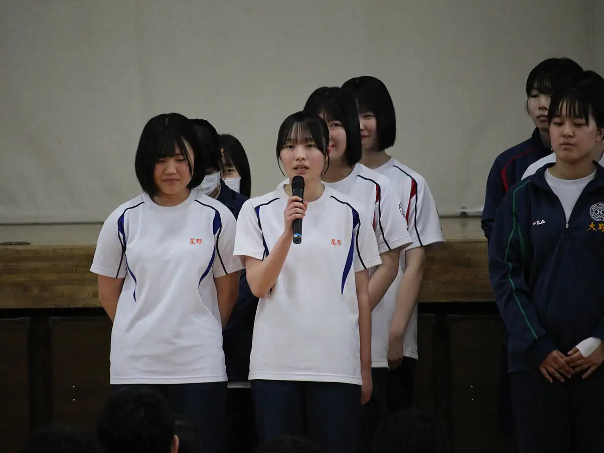 決意表明の様子